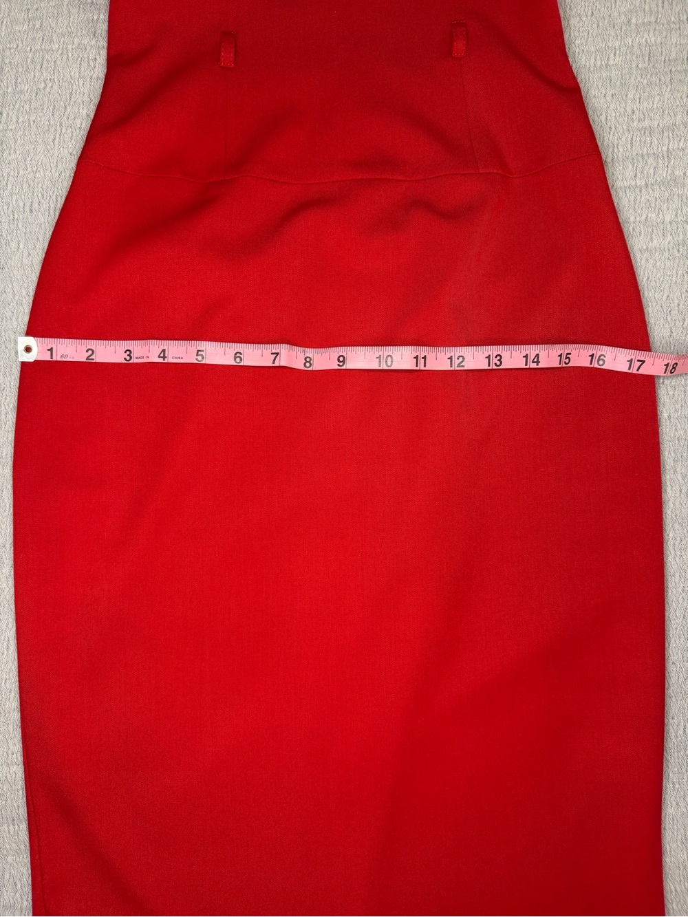 Black Halo Red Midi Sheath Dress with Slim Black Belt Size 2 - Picture 12 of 16